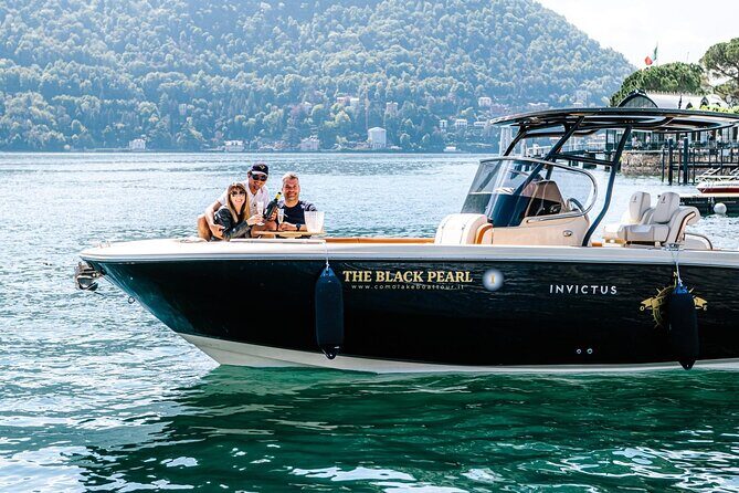 3H Private Cruise Lake Como Tender yacht Invictus 6 pax - From the Como pier to the Black Pearl day plan
