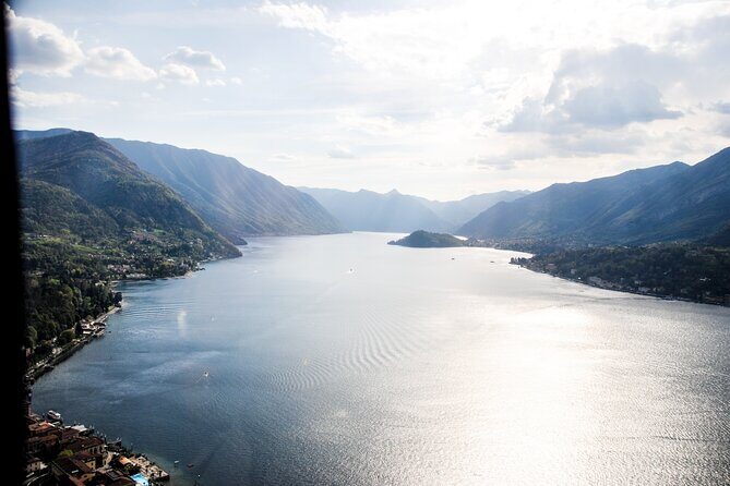 Lake Como Helicopter Tour with Stop for Lunch - Argegno and Val d’Intelvi: Lake Lugano’s natural bridge from above