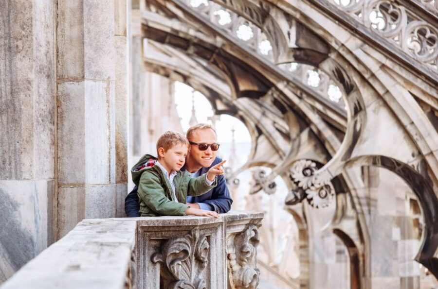 Milan: Duomo & Gelato. Private Family Tour Designed for Kids - Duomo rooftop terrace: teach the city from 360 degrees up