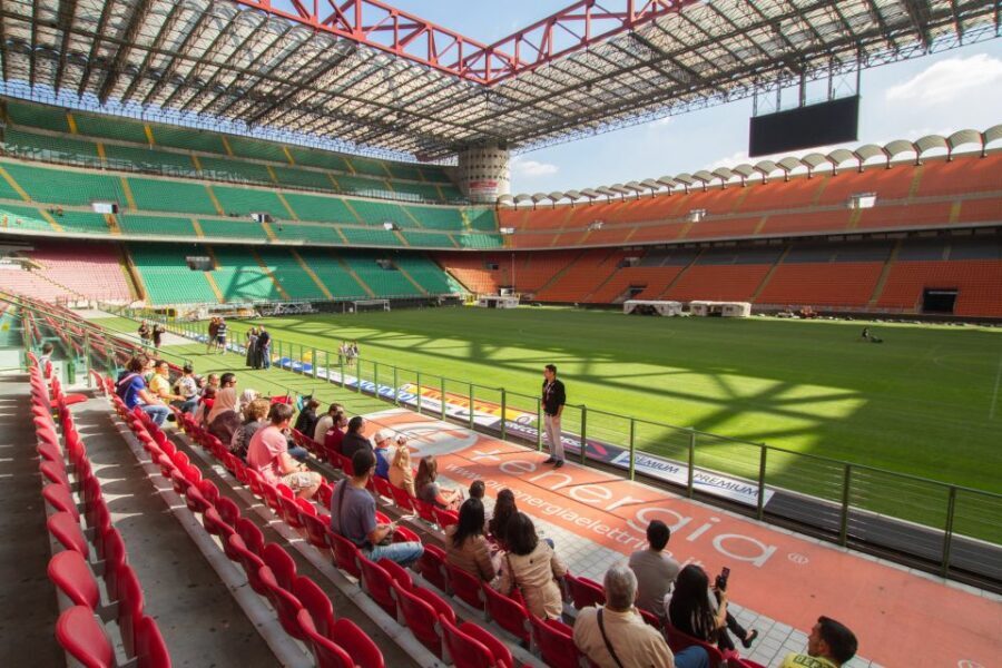 Milan: San Siro Stadium Entry Ticket and Optional Bus Ticket - Inside the visit: museum, trophies, tiers, changing rooms, and the pitch area