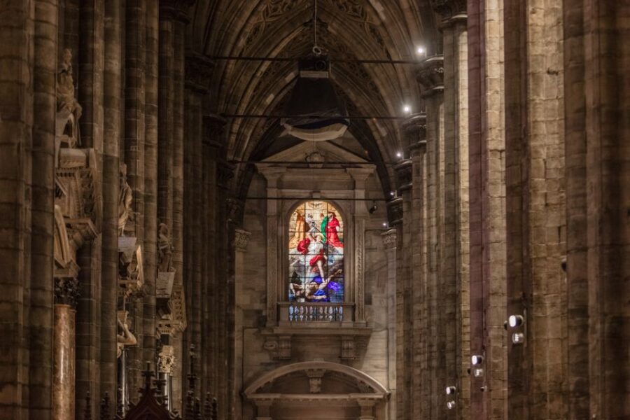 Milan: Scala Theater and Duomo Cathedral Guided Tour - Duomo inside: stained glass, gargoyles, and the stories you’ll remember