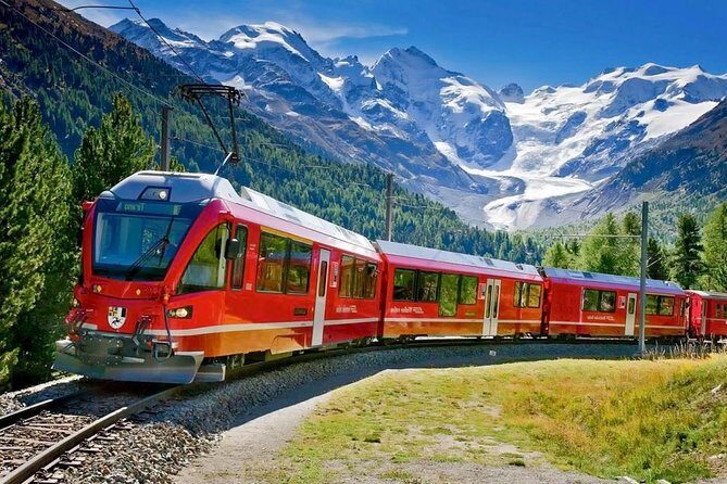 Private tour to Bernina train & Lake Como. Hotel pick-up - Door-to-door Milan to St. Moritz, minus the messy logistics